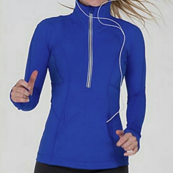lululemon athletica Tops - Lululemon Run Pacesetter Half Zip Pullover Blue 4